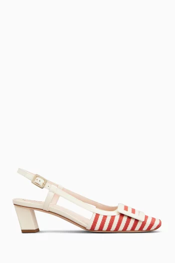 Belle Vivier Slingback 45 Pumps in Canvas