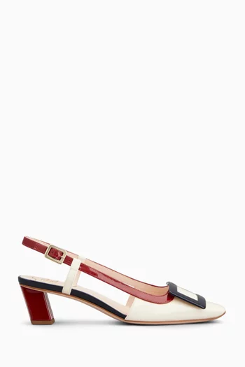 Belle Vivier Slingback 45 Pumps in Patent Leather