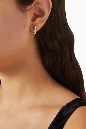 Alif Diamond Stud Earrings in 18kt Rose Gold