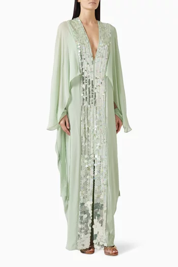 قفطان جولي مطرز بالترتر شارموز