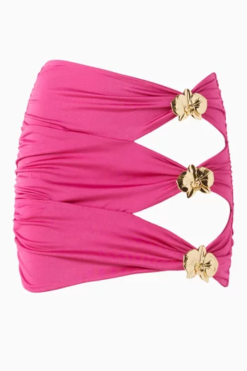 Coupe Orchid Cut-out Mini Skirt