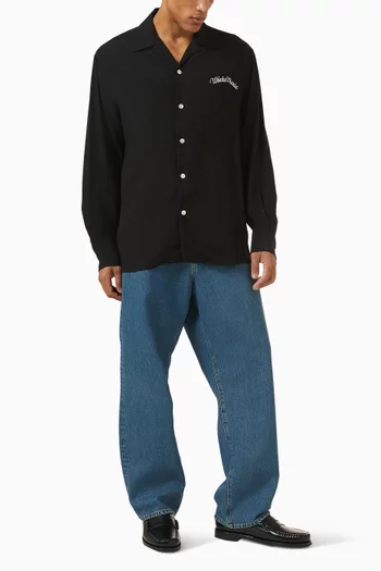 50s Embroidered Shirt in Tencel