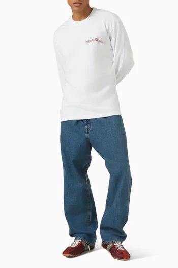 Washed Crewneck T-shirt in Cotton