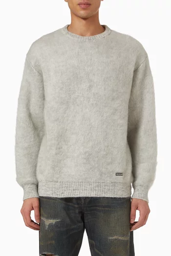 Crew Neck Sweater in Mohair-blend