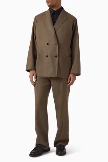 جاكيت تيك ايزي بصفي أزرار صوف غابردين