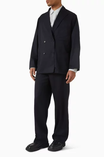 جاكيت تيك ايزي بصفي أزرار صوف غابردين