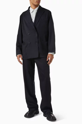 D Slacks Pants in Wool Gabardine