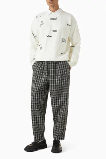 بنطال بنقشة مربعات