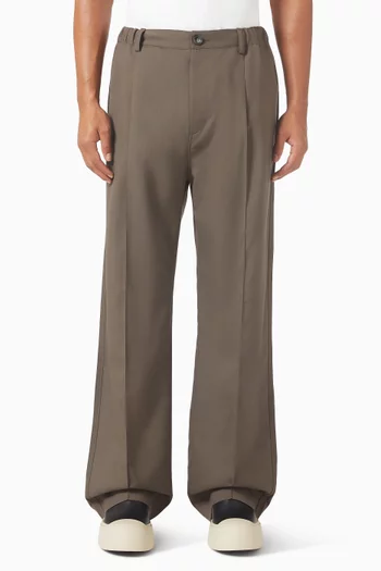 بنطال بقصة ساق واسعة صوف