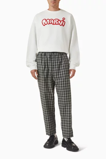 سويت شيرت بشعار الماركة قطن