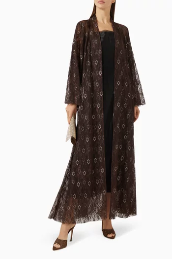 Double Layered Abaya in Lace