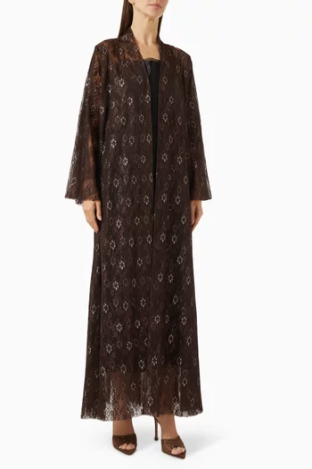 Double Layered Abaya in Lace