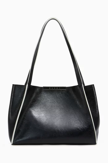 Cresta E/W Small Tote Bag in Leather