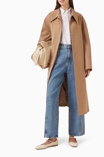 Belted Midi Mac Coat in Wool