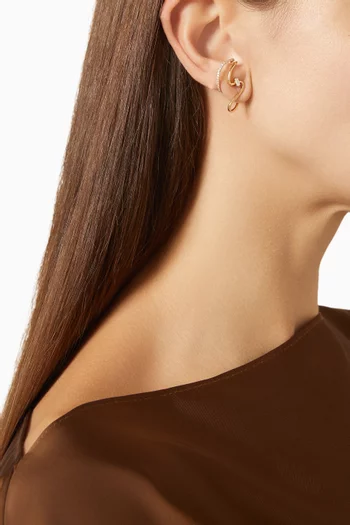 Timeless Diamond Wavy Single Earring in 18kt Gold