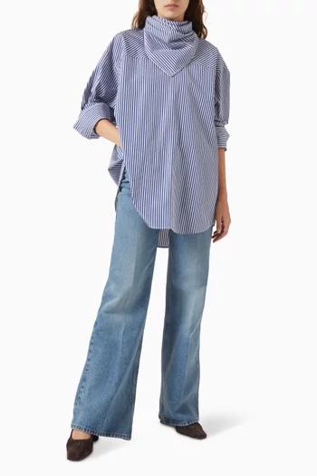 Oversized Bandana Blouse in Cotton