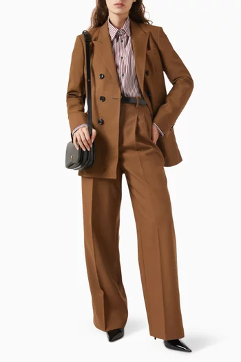 Double-breasted Blazer in Wool Twill