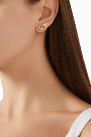 Honeycomb Crawler Earrings in 18kt Gold