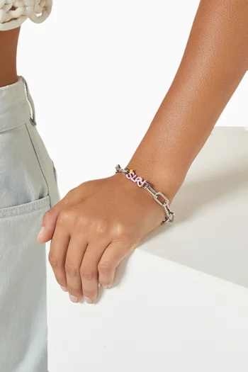 حلية بكلمة Slay فضة إسترلينية