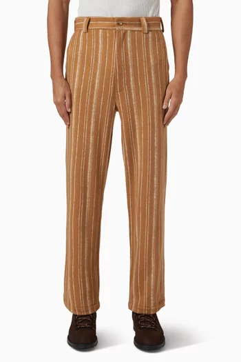 Baja Stripe Norm Pants in Wool & Cotton
