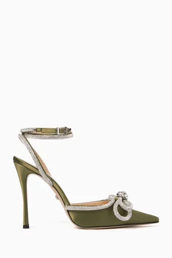 حذاء كلاسيك بعقدة مزدوجة وكعب 110 مم ستان