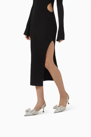 حذاء كلاسيك لو كادو بسير خلفي وكعب 65 مم ستان