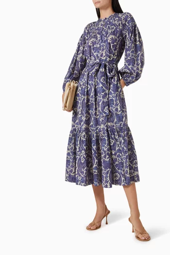 Seraphina Printed Dress in Cotton-viscose