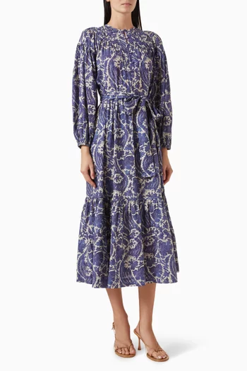 Seraphina Printed Dress in Cotton-viscose