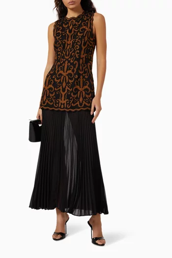 فستان أورين متوسط الطول بجزء إضافي جورجيت