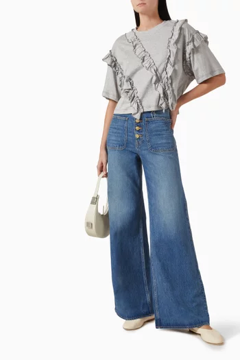Sydney Ruffle T-shirt in Jersey