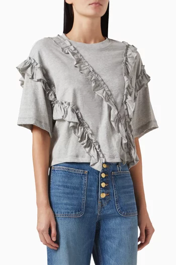 Sydney Ruffle T-shirt in Jersey