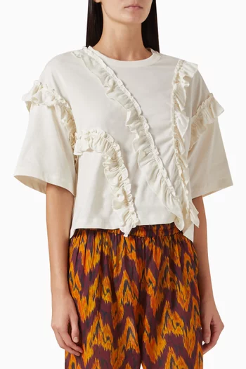 Sydney Ruffle T-shirt in Jersey