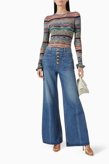 Maci Sweater in Cotton-blend Knit