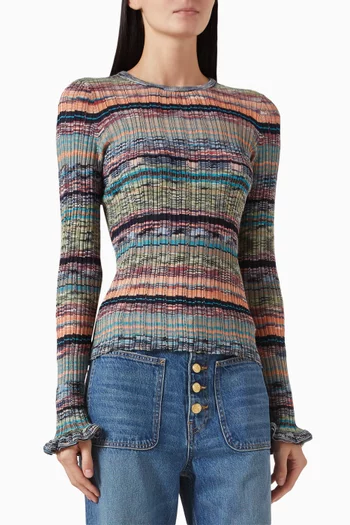 Maci Sweater in Cotton-blend Knit