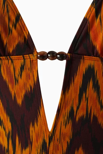 Leila Beaded Maillot One-piece Swimsuit