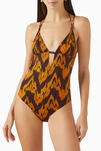 لباس سباحة ليلة مايوه قطعة واحدة مزين بالخرز