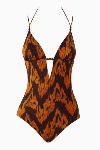 Leila Beaded Maillot One-piece Swimsuit