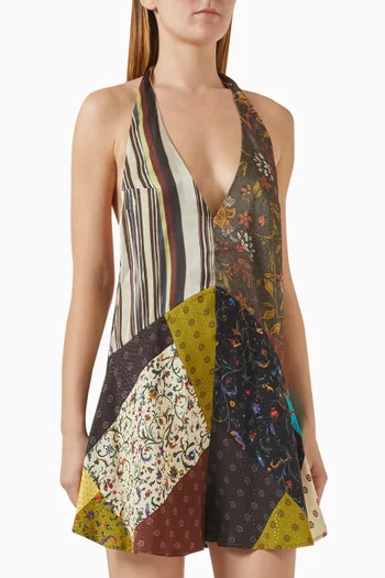 Suliens Patchwork-printed Romper