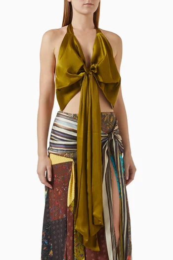 Bertille Halter Bow Top