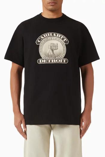 تي شيرت بطبعة Cold World قطن