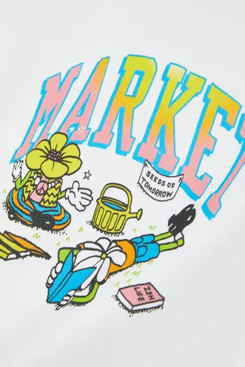 تي شيرت سيدز اوف تمورو بطبعة Market قطن جيرسيه