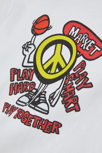 تي شيرت بيس اون ذا كورت قطن