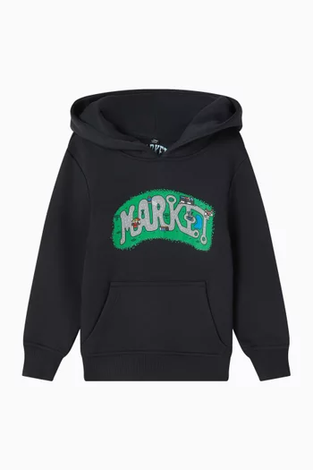 كنزة بغطاء رأس سيتي ستريتس مزيج قطن