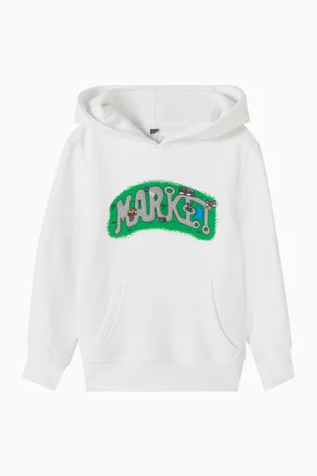 كنزة بغطاء رأس سيتي ستريتس مزيج قطن