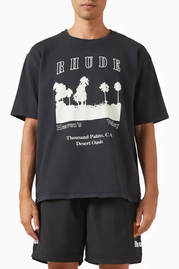تي شيرت بعبارة Thousand Palms قطن