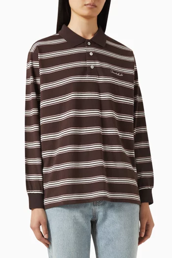 Unisex Striped Collared T-shirt
