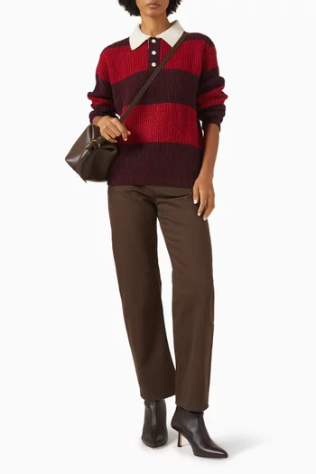 Unisex Chunky Rugby Sweater in Knit