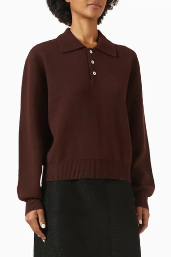 Polo Sweater in Cashmere