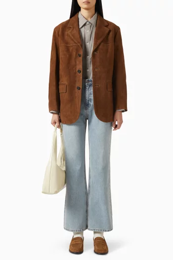 Unisex Tailored Jacket in Suede