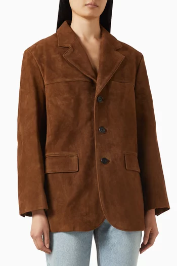 Unisex Tailored Jacket in Suede